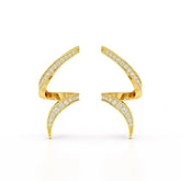 0.40 CT Spiral Earring with Round Cut Lab Diamonds Jama Jewels