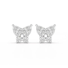 1.50 CT Butterfly Shape Lab Diamond Stud Earring