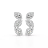 0.55 CT Baguette & Round Cut Lab Diamond Drop Earring Jama Jewels