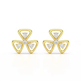 0.40 CT Lab Diamond Round Cut Petal Earring Jama Jewels