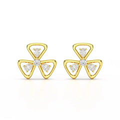 0.40 CT Lab Diamond Round Cut Petal Earring Jama Jewels