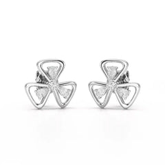 0.40 CT Lab Diamond Round Cut Petal Earring Jama Jewels