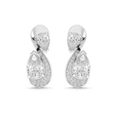 2 CT Pear and Round Cut Diamond Swirl Drop Earring Jama Jewels