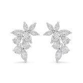 2.05 CT Pear and Marquise Cut Diamond Drop Earring Jama Jewels