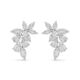 2.05 CT Pear and Marquise Cut Diamond Drop Earring Jama Jewels