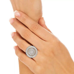 3.63 CT Round Cut Lab Diamond Ring Jama Jewels