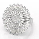 3.63 CT Round Cut Lab Diamond Ring