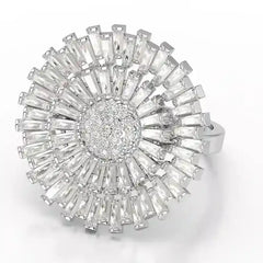 3.63 CT Round Cut Lab Diamond Ring Jama Jewels