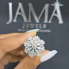 3.71 CT Lab Diamond Cluster Ring (Ready for Delivery) Jama Jewels