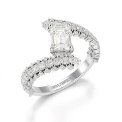 1.77 CT Emerald Cut Lab Diamond Ring Jama Jewels