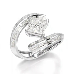 3.08 CT Princess Cut Lab Diamond Ring Jama Jewels