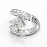 3.08 CT Princess Cut Lab Diamond Ring Jama Jewels