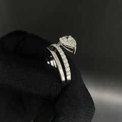 1.8 CT Pear Cut Lab Diamond Ring (Ready for Delivery) Jama Jewels