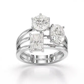 3 CT Oval Cut Lab Diamond Ring