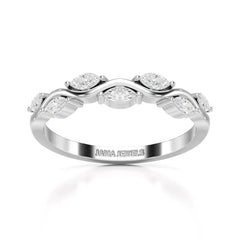 0.35 CT Twisted Ring with Marquise Cut Lab Diamonds Jama Jewels