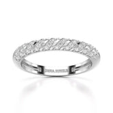 0.20 CT Half Eternity Ring with Round Cut Lab Diamonds Jama Jewels