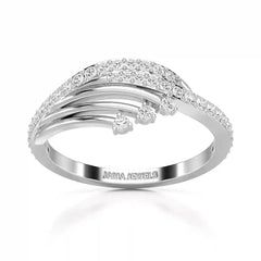 0.30 CT Round Cut Lab Diamond Bypass Ring Jama Jewels