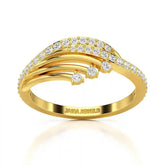 0.30 CT Round Cut Lab Diamond Bypass Ring Jama Jewels