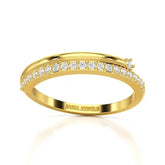 0.20 CT Round Cut Lab Diamond Split Ring Jama Jewels