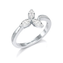 0.50 CT Marquise Cut Diamond Petal Ring Jama Jewels