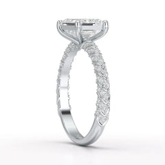 2.40 CT Straight Emerald Cut Lab Diamond Ring Jama Jewels