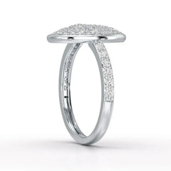 1 CT Pear Shaped Pave Ring with Round Diamonds Jama Jewels