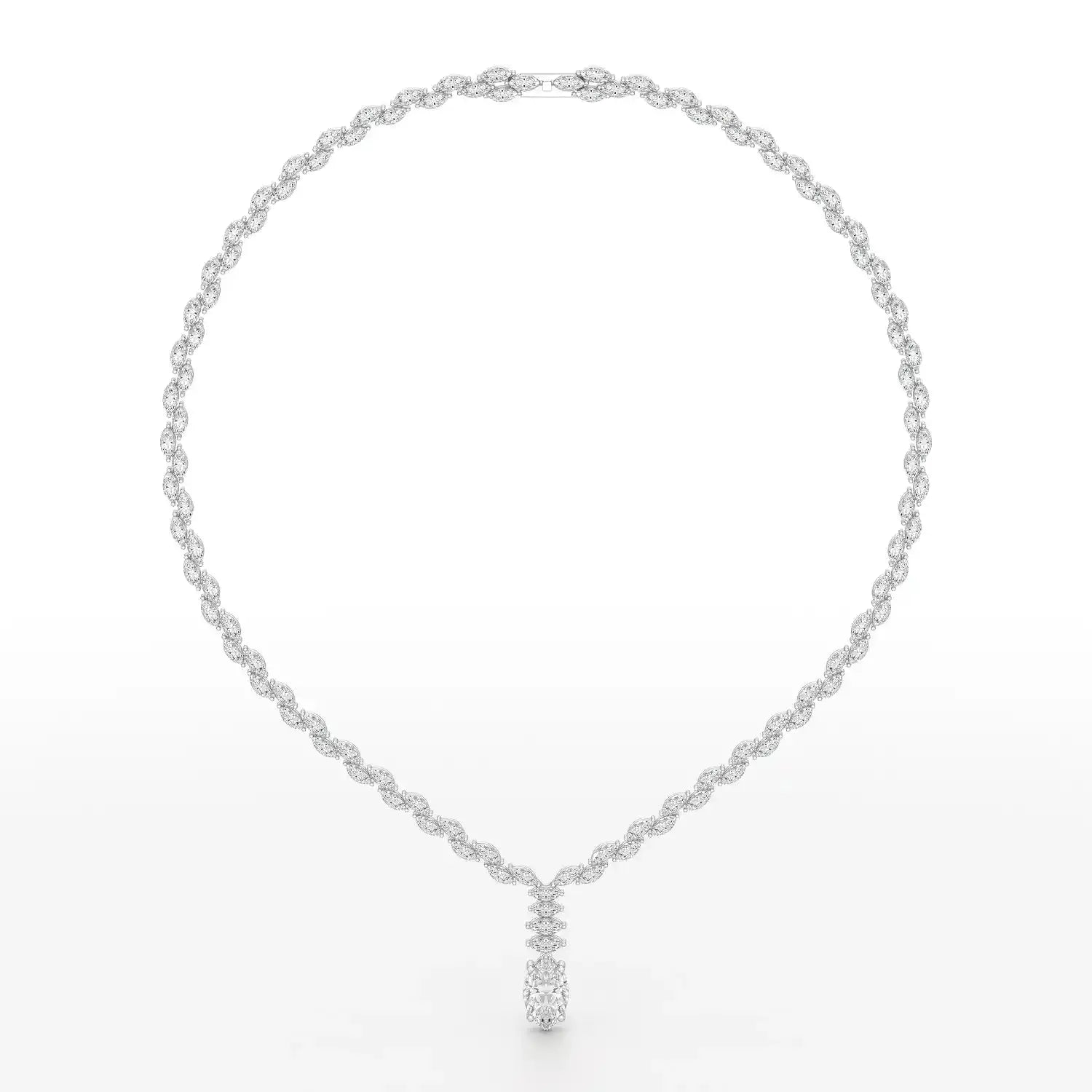 19.9 CT Marquise Cut Lab Diamond Necklace Jama Jewels
