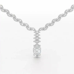 19.9 CT Marquise Cut Lab Diamond Necklace Jama Jewels