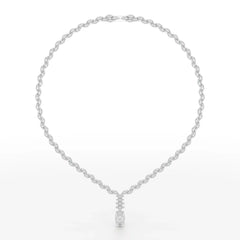 19.9 CT Marquise Cut Lab Diamond Necklace