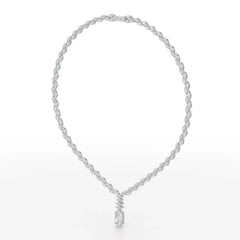 19.9 CT Marquise Cut Lab Diamond Necklace Jama Jewels
