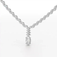 19.9 CT Marquise Cut Lab Diamond Necklace Jama Jewels