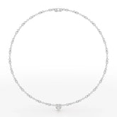 12.54 CT Heart Cut Lab Diamond Tennis Necklace