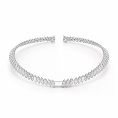 37.17 CT Pear and Marquise Cut Lab Diamond Necklace