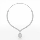 23.5 CT Two Layered Necklace with Round Lab Diamonds