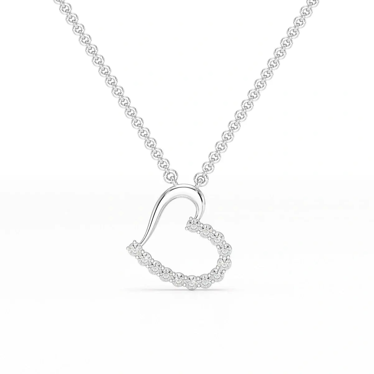 0.46 CT Round Cut Lab Diamond Chain Pendant Jama Jewels