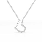 0.46 CT Round Cut Lab Diamond Chain Pendant Jama Jewels