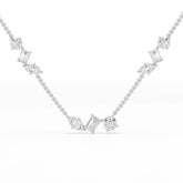 11 CT Lab Diamond Multi Shape Chain Pendant