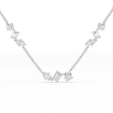 11 CT Lab Diamond Multi Shape Chain Pendant Jama Jewels