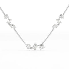 11 CT Lab Diamond Multi Shape Chain Pendant Jama Jewels