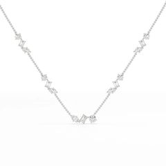 11 CT Lab Diamond Round Cut Chain Pendant