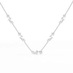 11 CT Lab Diamond Multi Shape Chain Pendant Jama Jewels