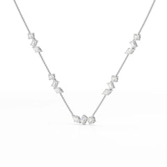 11 CT Lab Diamond Multi Shape Chain Pendant Jama Jewels