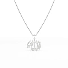 1.1 CT Lab Diamond Allah Named Chain Pendant