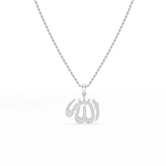 1.1 CT Lab Diamond Allah Named Chain Pendant Jama Jewels