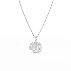 1.1 CT Lab Diamond Allah Named Chain Pendant Jama Jewels