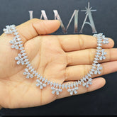 9.7 CT Elegant Lab Diamond Necklace with Round Diamonds (Ready for Delivery) Jama Jewels