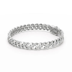 2.62 CT Round Cut Men's Cuban Bracelet Jama Jewels