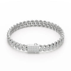 4.66 CT Round Cut Men's Cuban Bracelet Jama Jewels