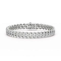 4.66 CT Round Cut Men's Cuban Bracelet