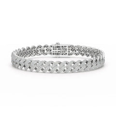 4.66 CT Round Cut Men's Cuban Bracelet Jama Jewels